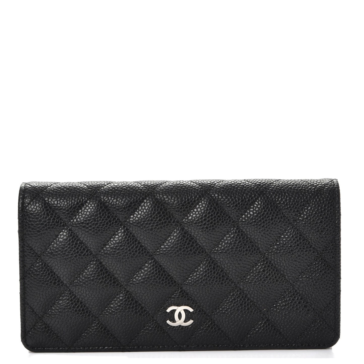 Caviar Quilted Yen Wallet Black