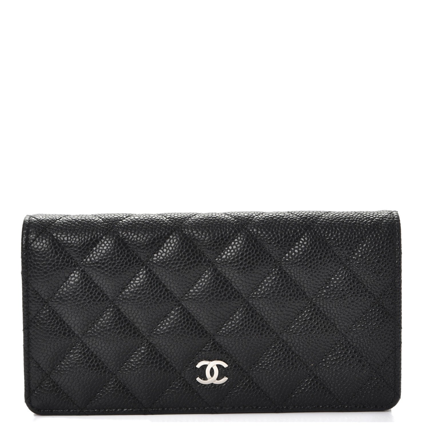 Chanel Caviar Quilted Yen Wallet Black 1 of 10