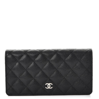 Chanel Caviar Quilted Yen Wallet Black 1 of 10