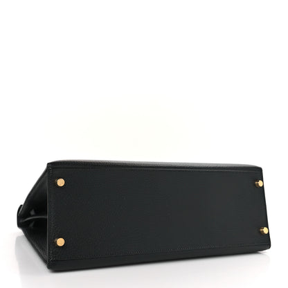 Hermes Vache Liegee Kelly Sellier 35 Black 4 of 12