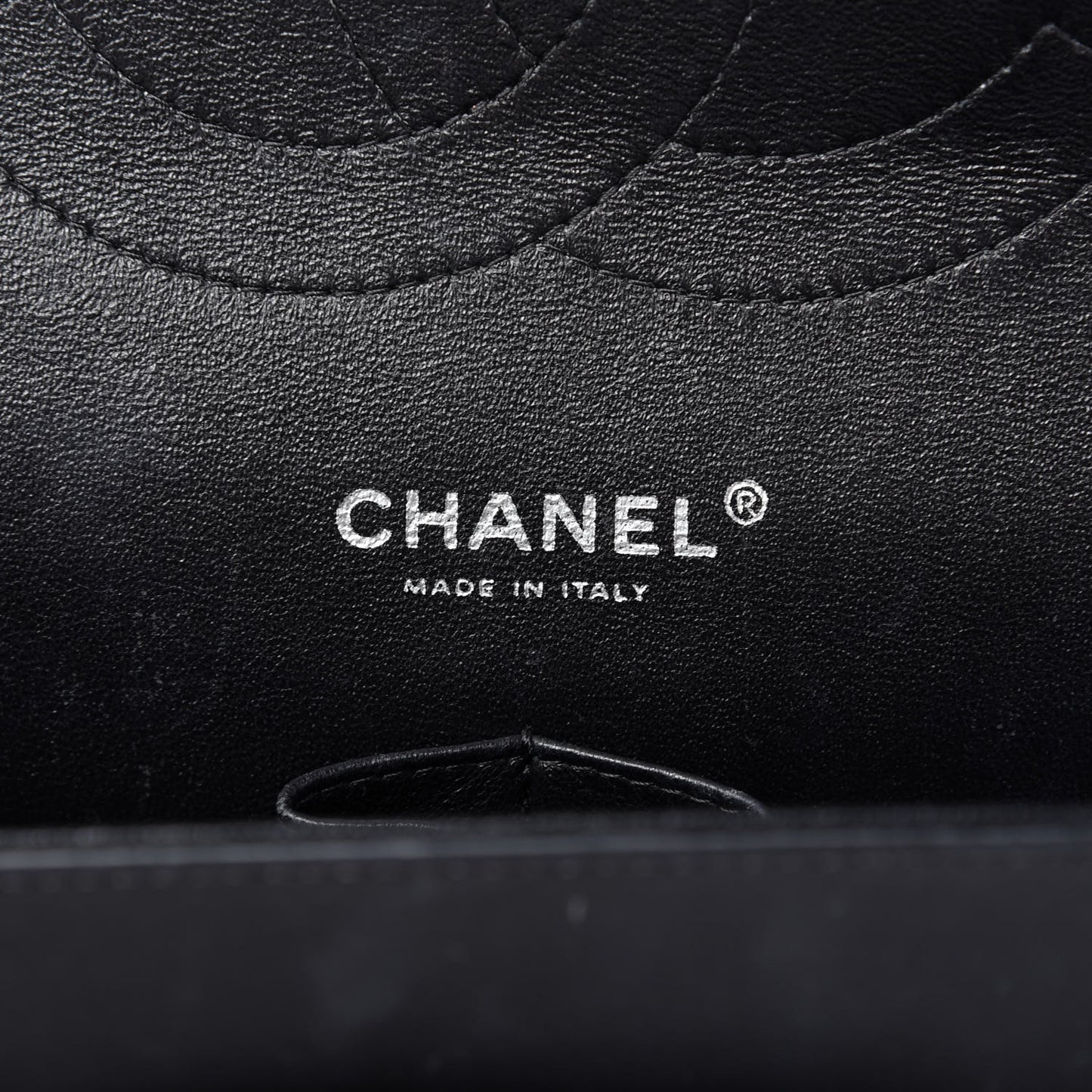 Patent Quilted Jumbo Double Flap Black