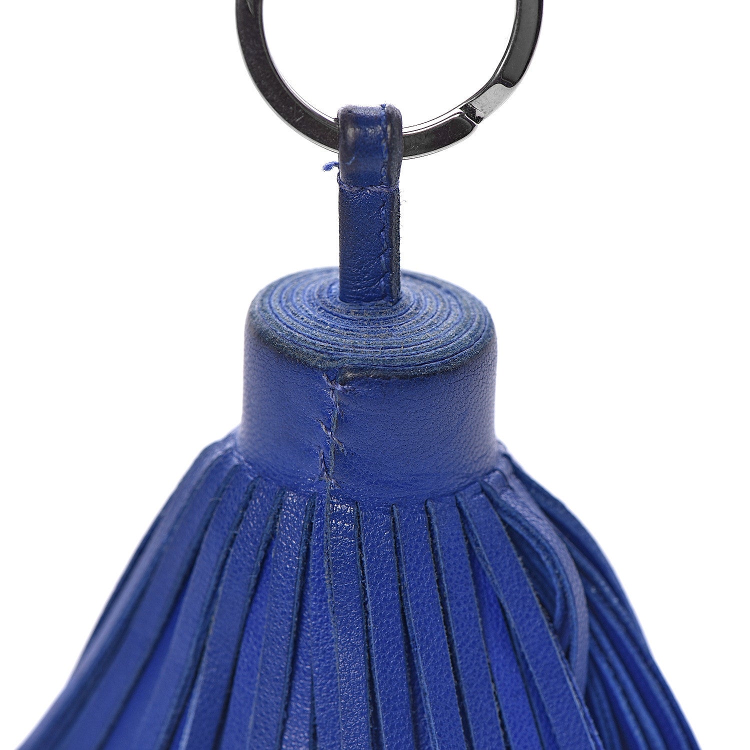Hermes Lambskin Carmen Tassel Key Holder Bleu Electrique 3 of 4