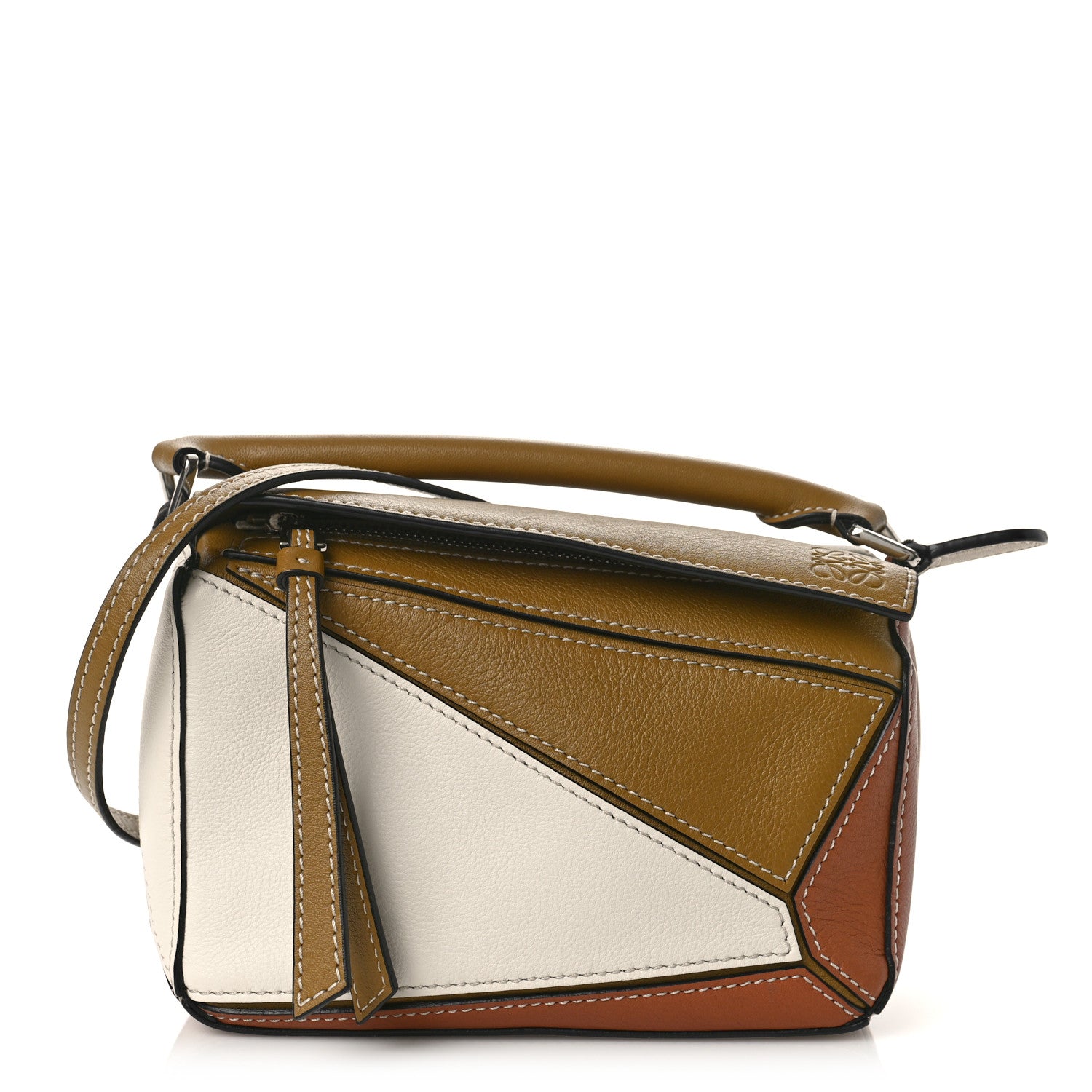 Loewe Calfskin Mini Puzzle Bag Ochre 1 of 8
