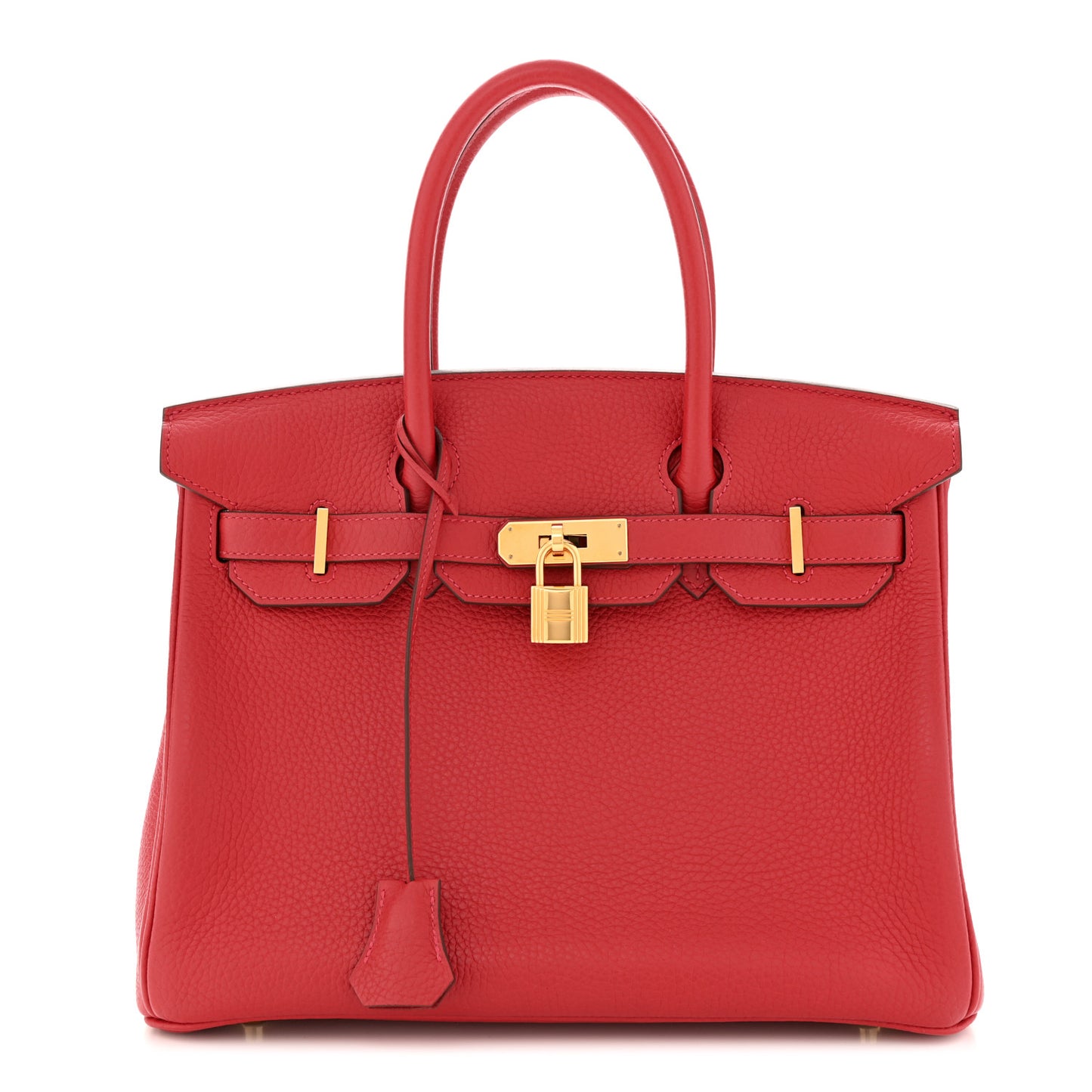 Taurillon Clemence Birkin 30 Rouge Casaque