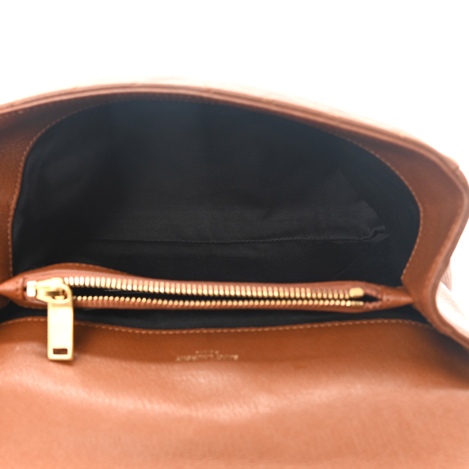 Saint Laurent Sheepskin Matelasse Chevron Monogram Medium College Bag Brick 5 of 10