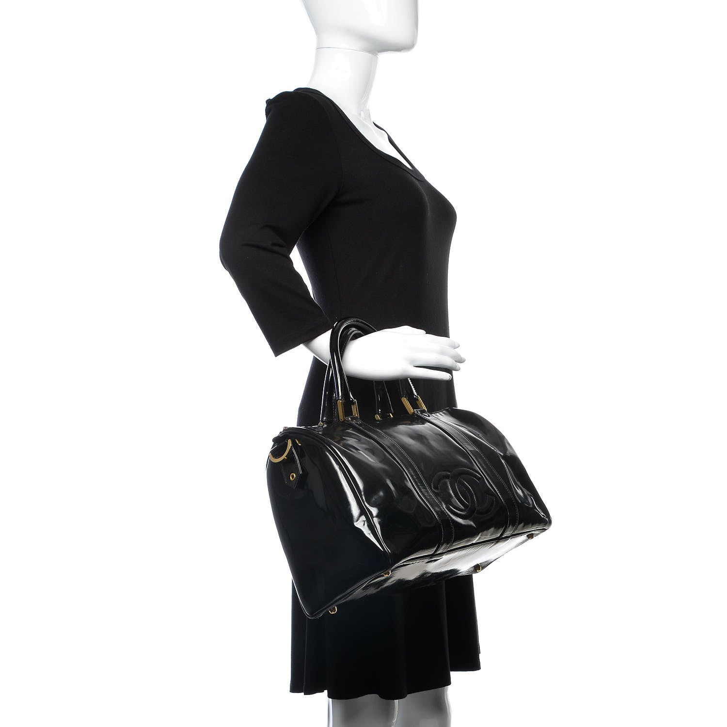 Chanel Patent Timeless CC Duffel Bag Black 2 of 11