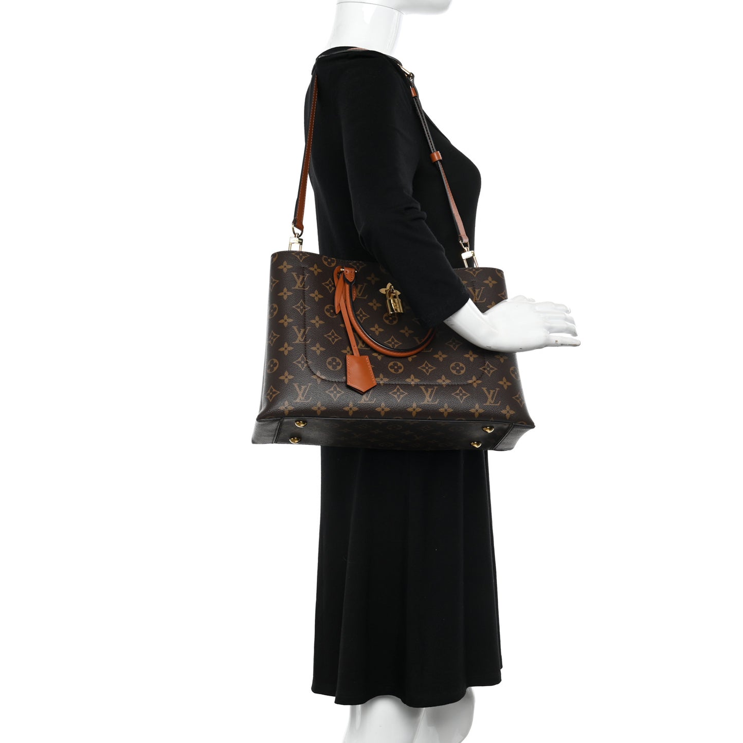 Monogram Flower Tote Caramel