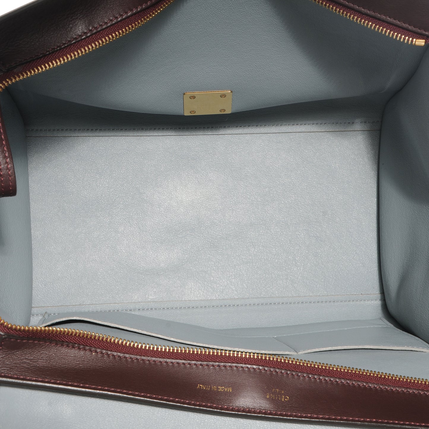Calfskin and Suede Small Tri-Color Trapeze Grey