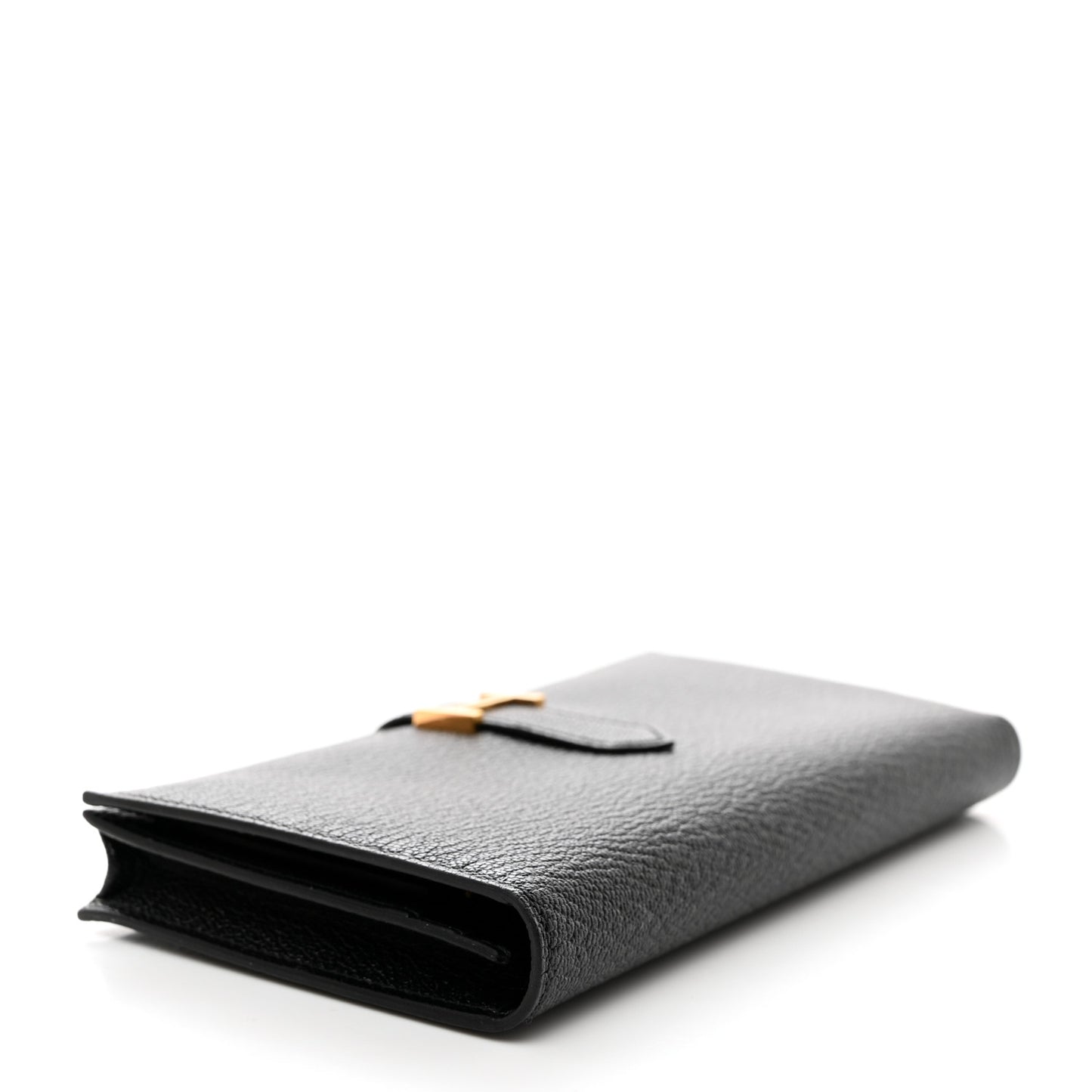 Chevre Mysore Bearn Gusset Wallet Black