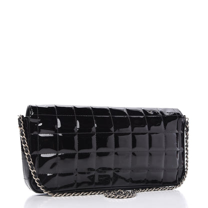 Chanel Patent Quilted East West Chocolate Bar Flap Black 3 of 10
