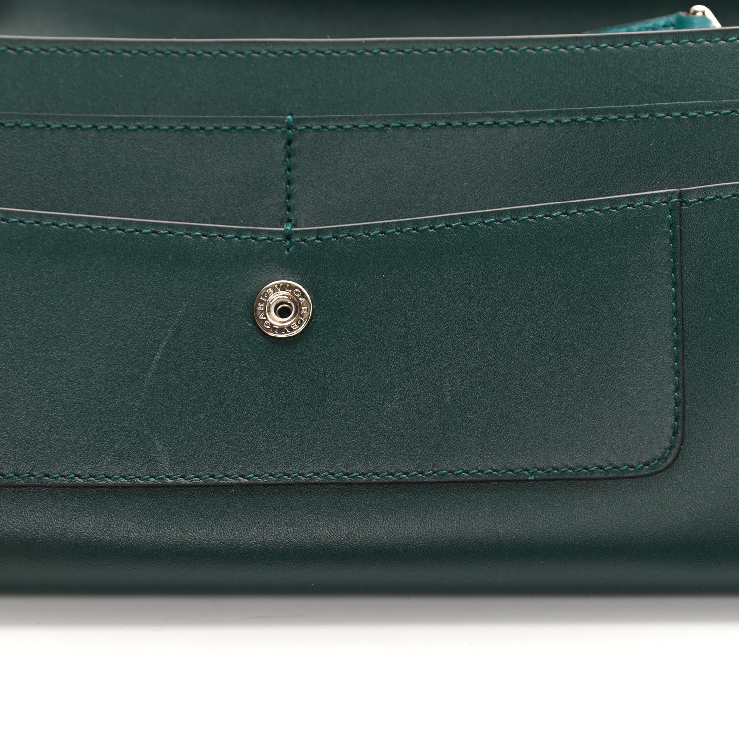 Bulgari Calfskin Serpenti Forever Chain Wallet Green 11 of 14