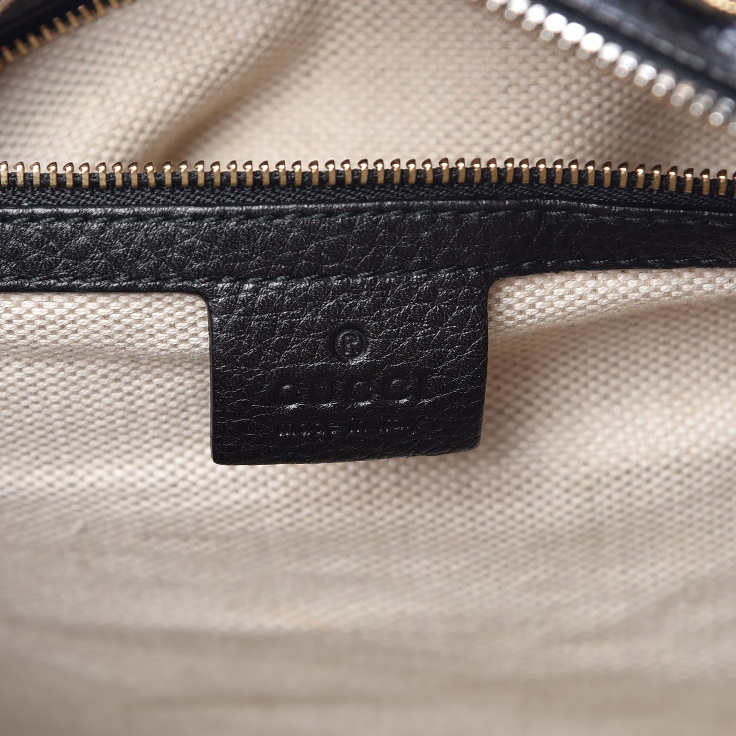 Gucci Pebbled Calfskin Medium Soho Boston Black 6 of 16