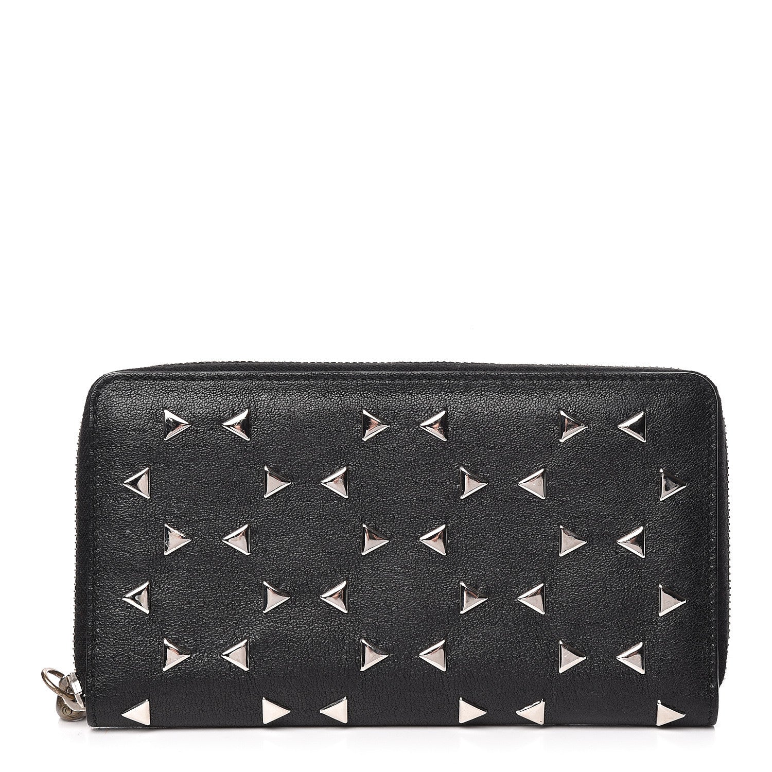 Alexander McQueen Nappa Studded Skull Continental Zip Wallet Black 1 of 7