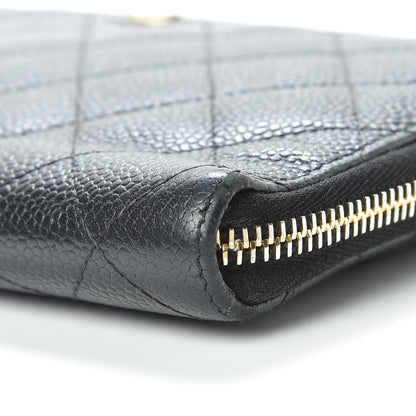 Chanel Caviar Quilted Large Zip Around Organizer Wallet Black 11 of 14