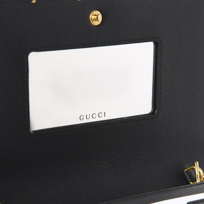 Gucci Calfskin Diagonal GG Mini Chain Wallet Black Gold 11 of 12