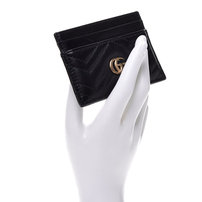 Gucci Calfskin Matelasse GG Marmont Card Holder Black 2 of 6
