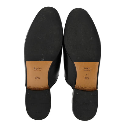 Gucci Calfskin Womens Princetown Slippers 37.5 Black 5 of 9