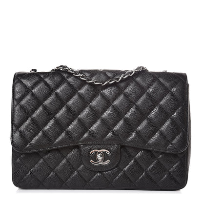 Chanel Caviar Quilted Jumbo Single Flap Black 1 of 10