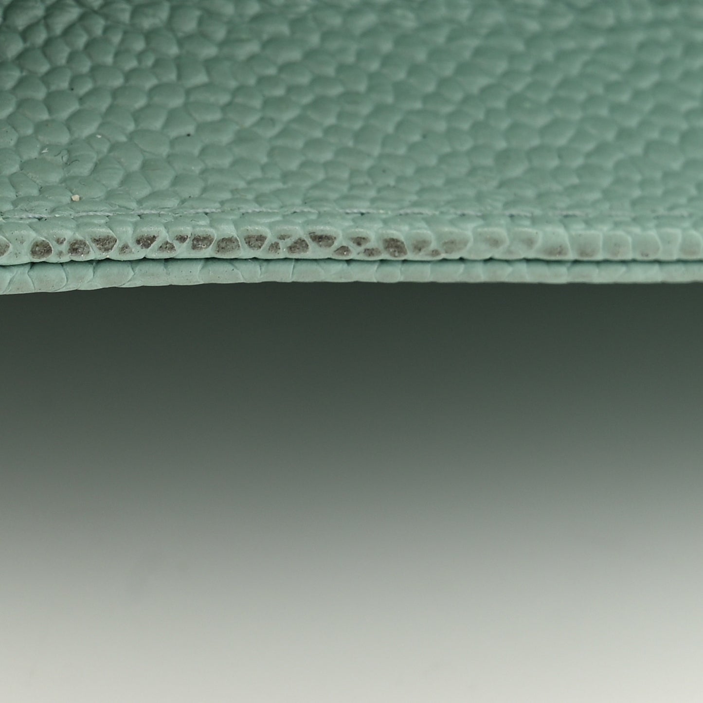 Caviar Quilted Boy Wallet On Chain WOC Light Blue