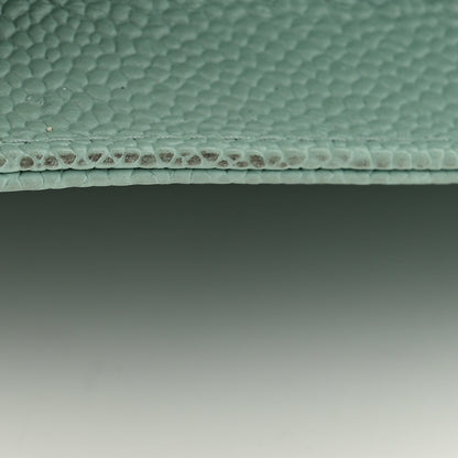 Chanel Caviar Quilted Boy Wallet On Chain WOC Light Blue 12 of 13