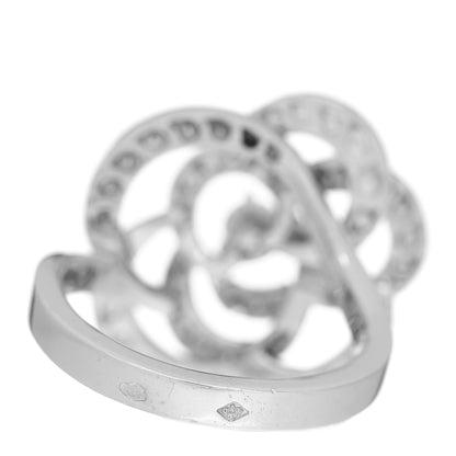 Chanel 18K White Gold Diamond Fil de Camelia Ring 50 5.25 3 of 6