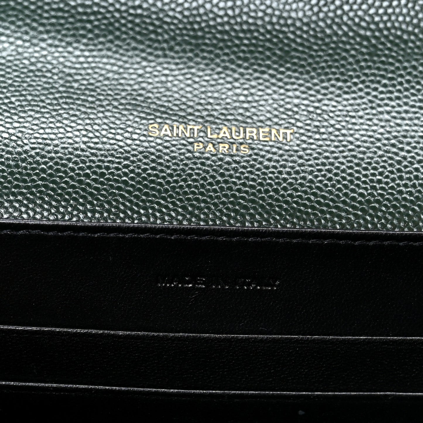 Grain De Poudre Monogram Cassandra Chain Wallet Dark Green