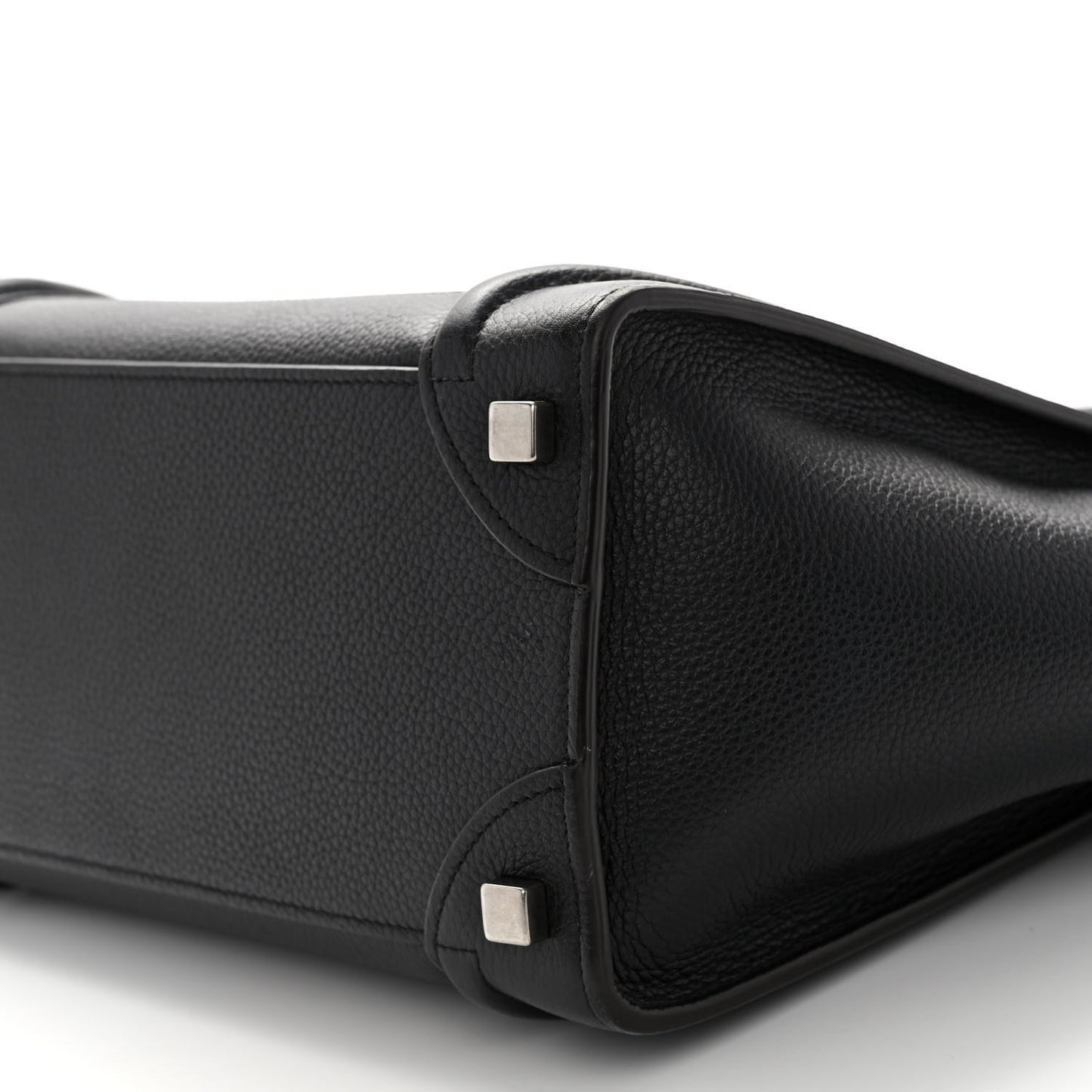 Drummed Calfskin Micro Luggage Black