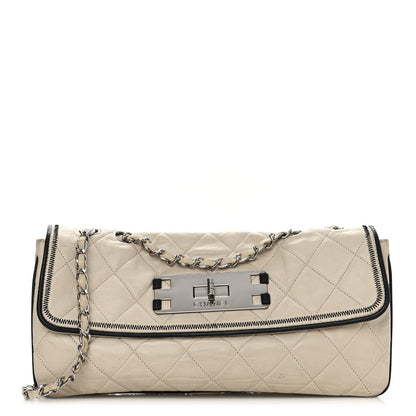 Chanel Lambskin East West Mademoiselle Flap Ivory 1 of 22