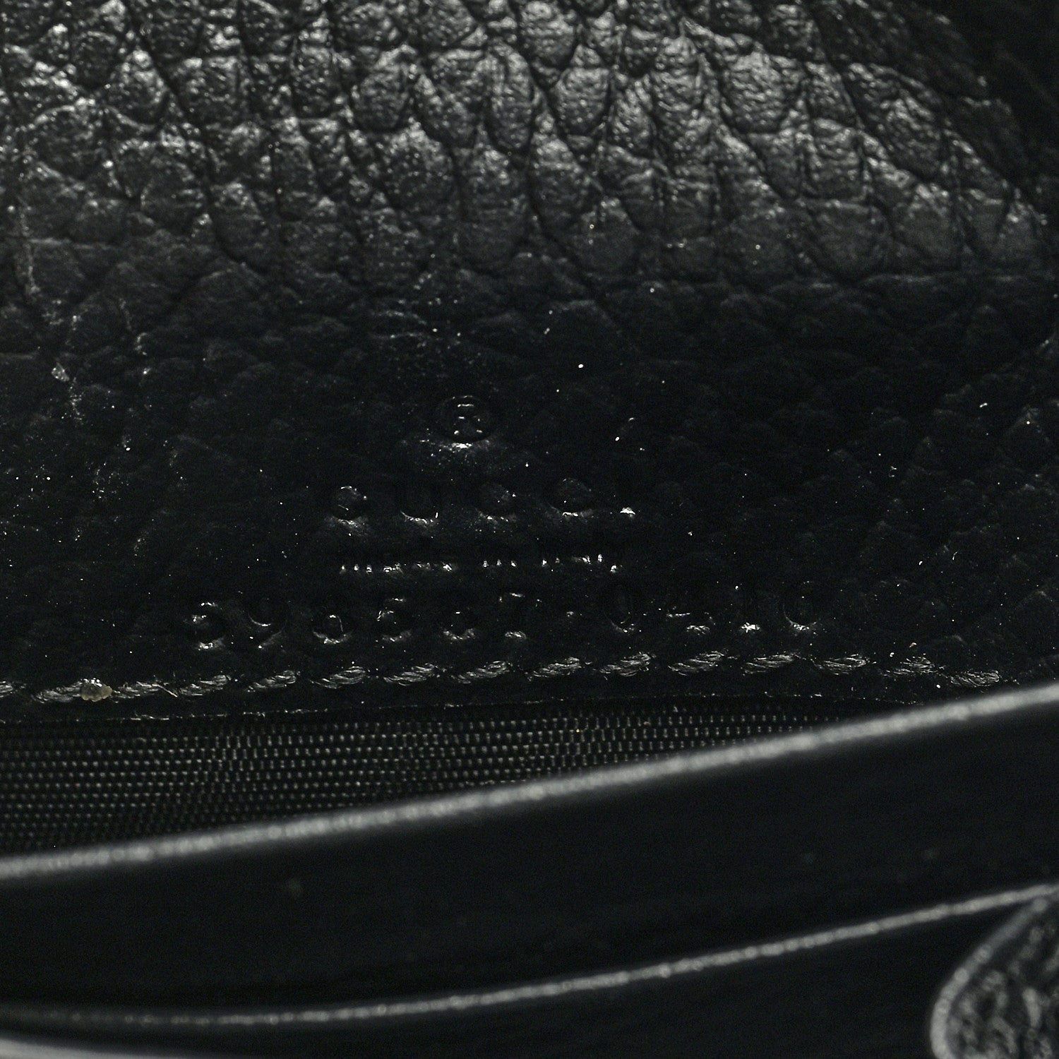 Gucci Dollar Calfskin GG Supreme Monogram Medium GG Marmont Wallet Black Beige Ebony 6 of 6