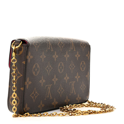 Louis Vuitton Monogram Pochette Felicie Chain Wallet Fuchsia 4 of 11
