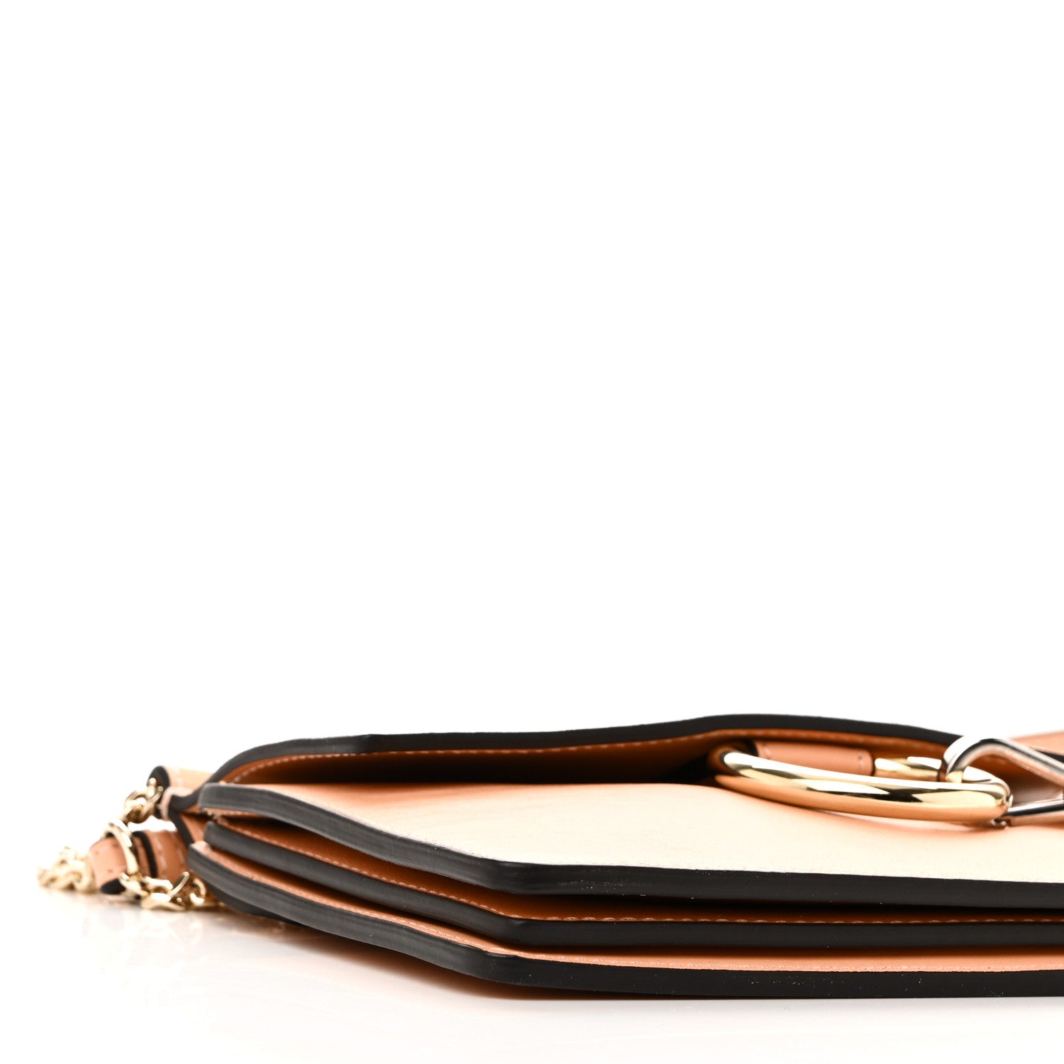 Chloe Calfskin Suede Mini Chain Faye Shoulder Bag Milky Orange 8 of 10