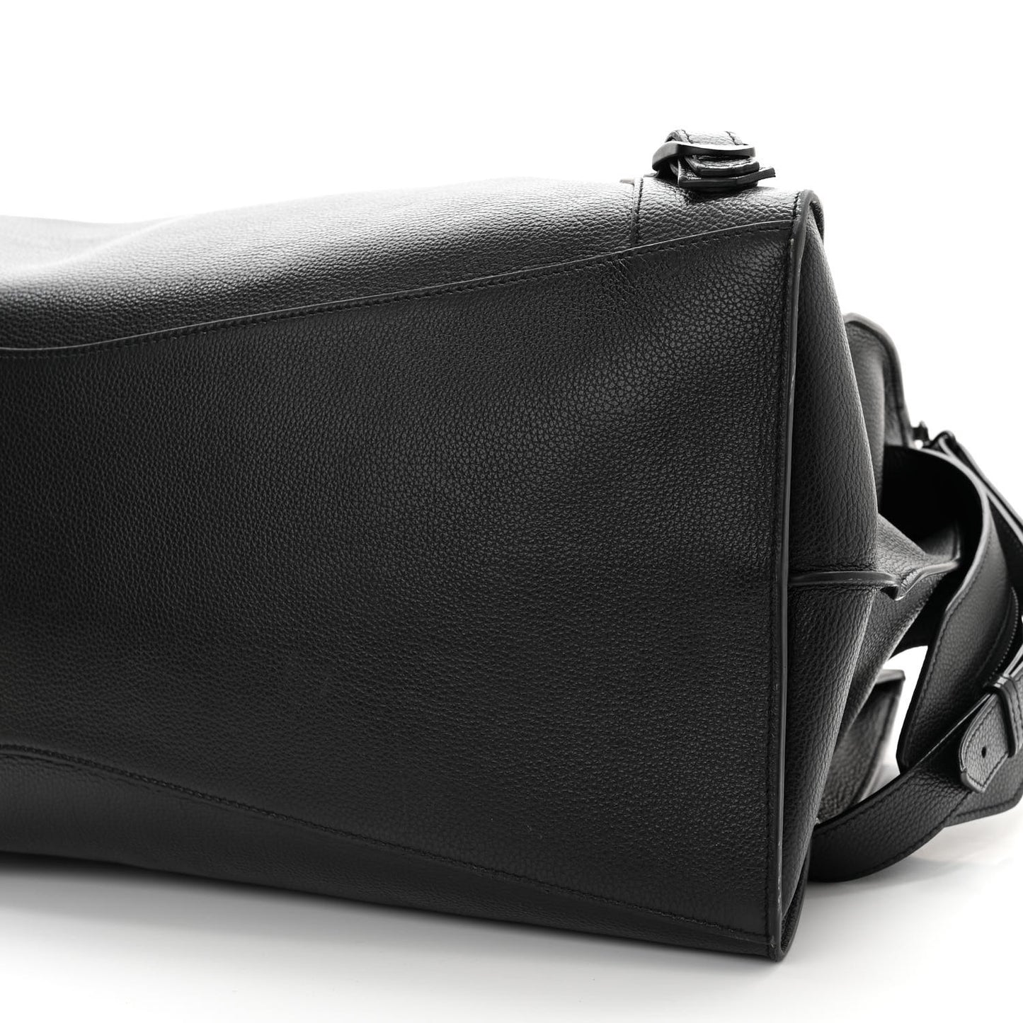 Grained Calfskin Neo Classic Black Hardware Large Top Handle Bag Black