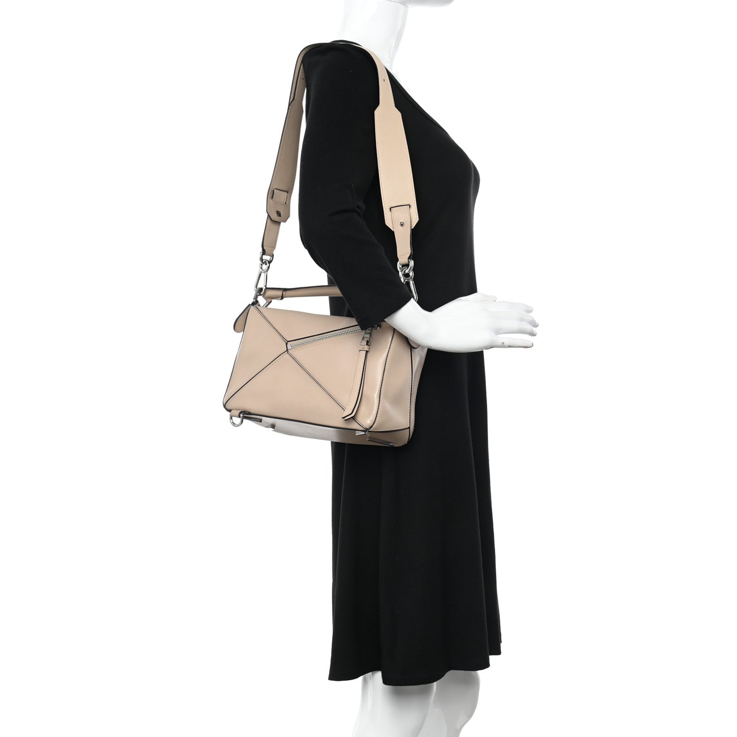 Calfskin Small Puzzle Bag Ash