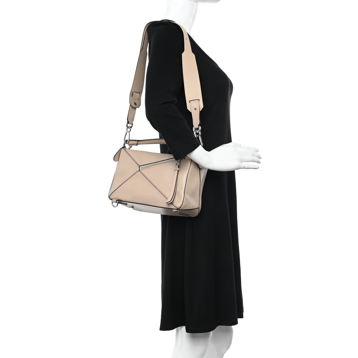 Loewe Calfskin Small Puzzle Bag Ash 2 of 13
