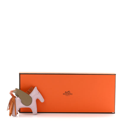 Hermes Milo Lambskin Grigri Rodeo Pegase Horse Bag Charm PM Mauve Pale Pain D'epice Beige Marfa 7 of 7