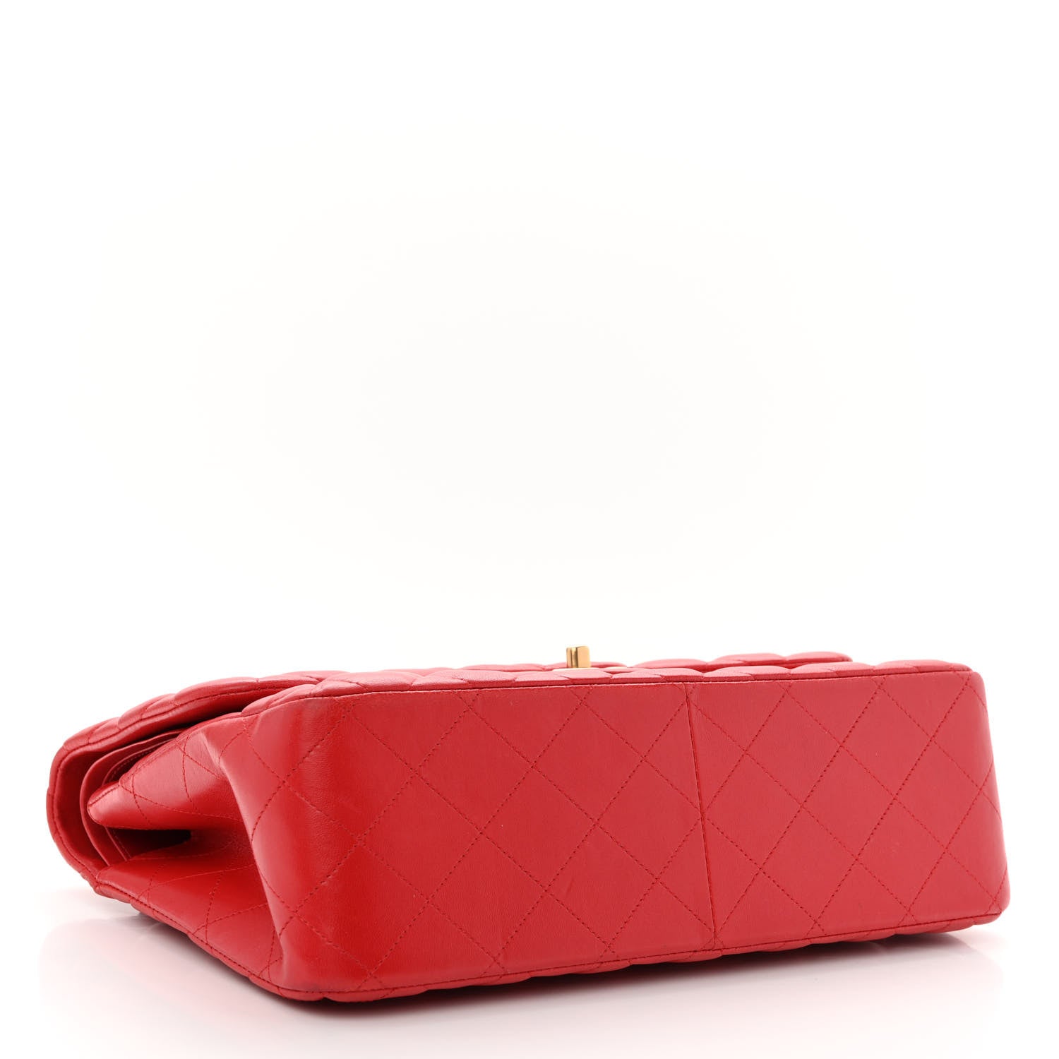 Chanel Lambskin Quilted Jumbo Double Flap Red 4 of 10