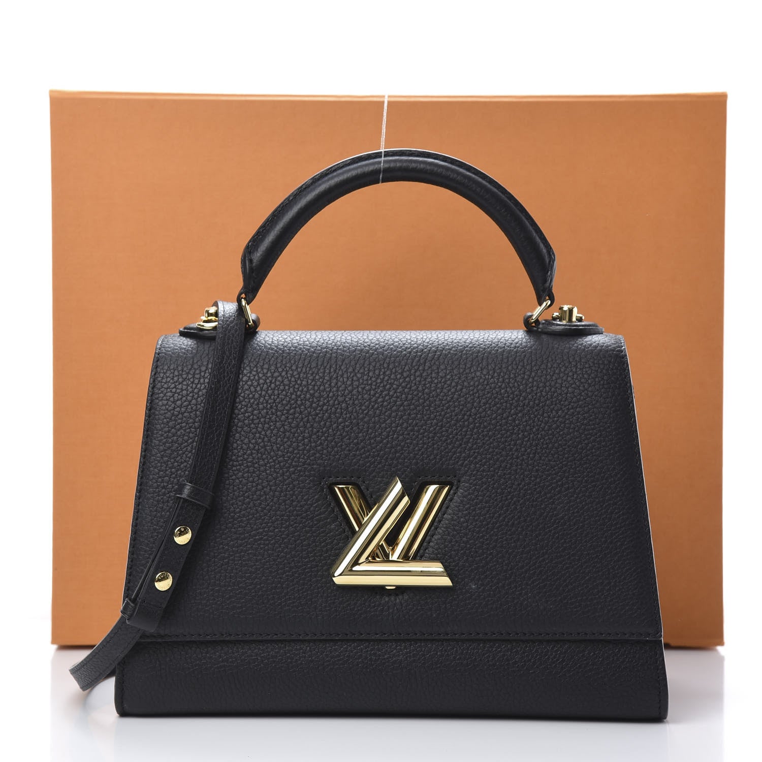 Louis Vuitton Taurillon Twist One Handle MM Black 672030