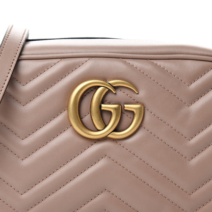 Gucci Calfskin Matelasse Small GG Marmont Chain Shoulder Bag Porcelain Rose 11 of 12