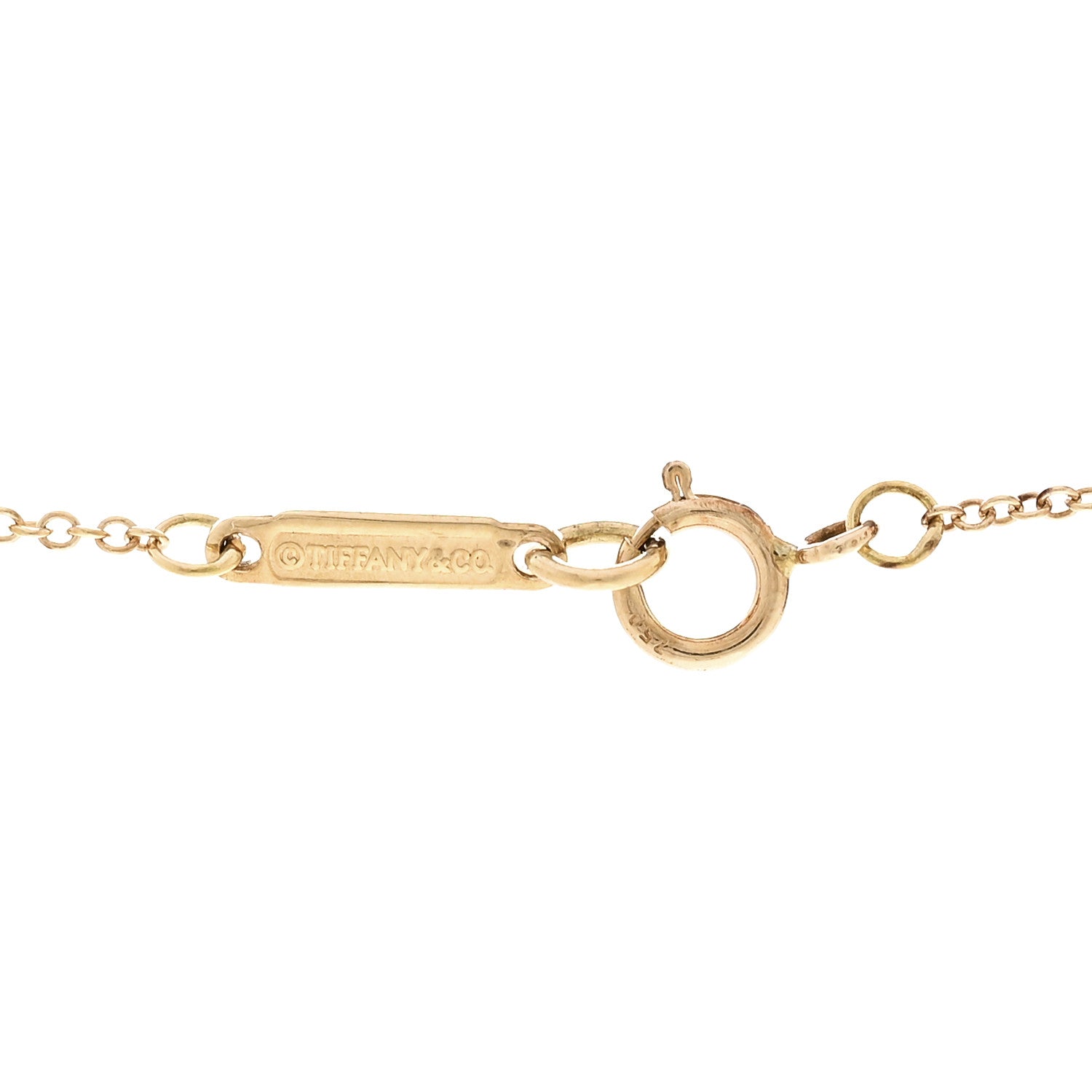 Tiffany 18K Yellow Gold Twist Bow Pendant Necklace 4 of 4