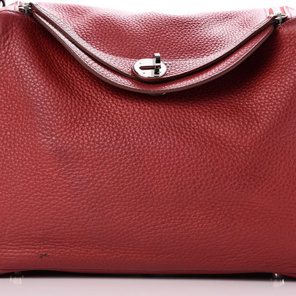Hermes Taurillon Clemence Lindy 30 Rouge Garance 8 of 13