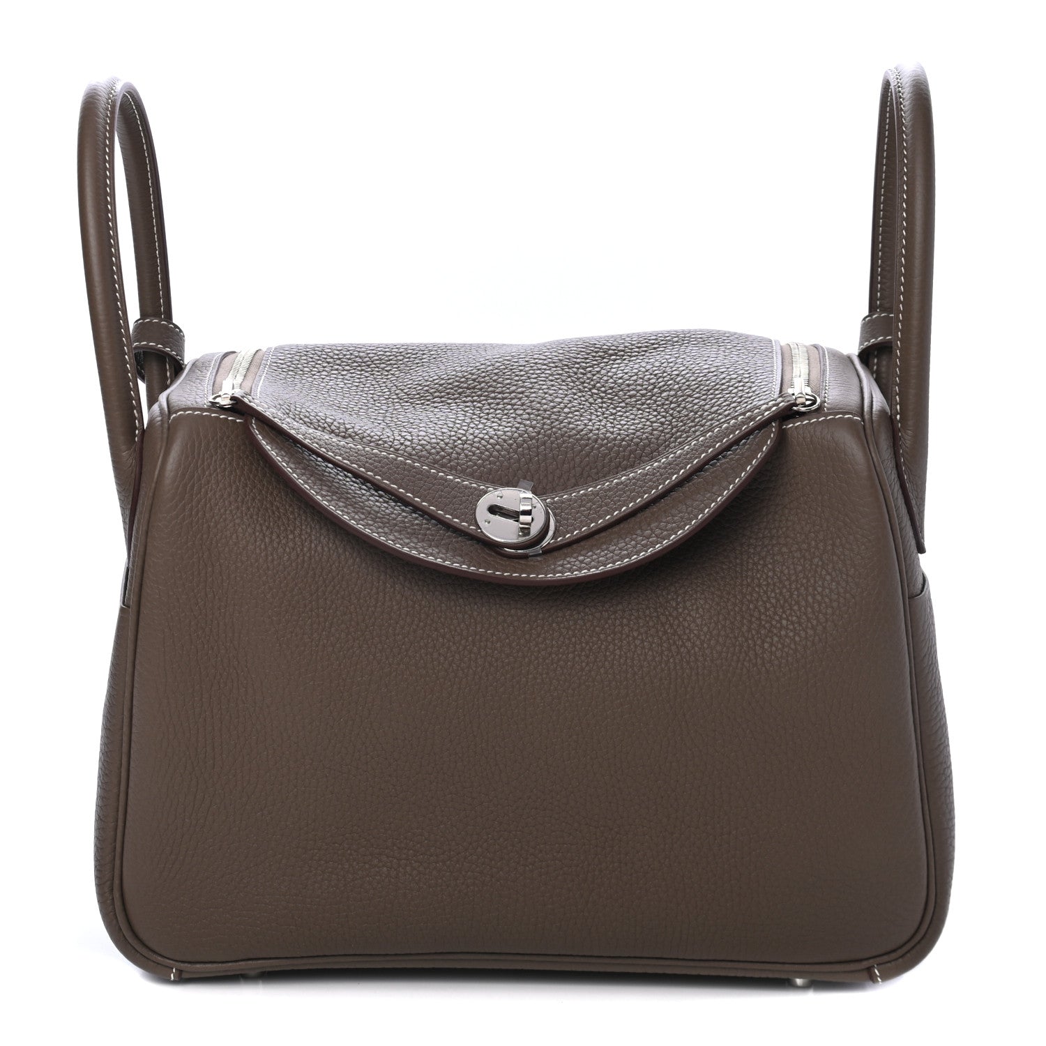 Hermes Taurillon Clemence Lindy 30 Etoupe 1 of 4