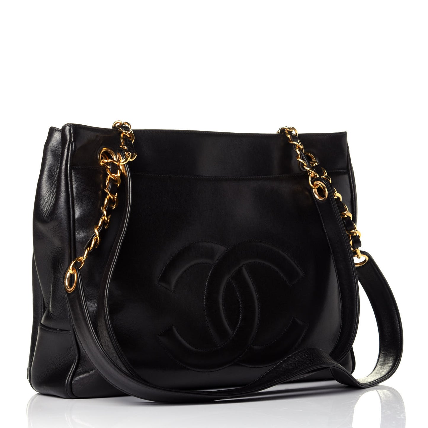 Lambskin Flap Shoulder Bag Black