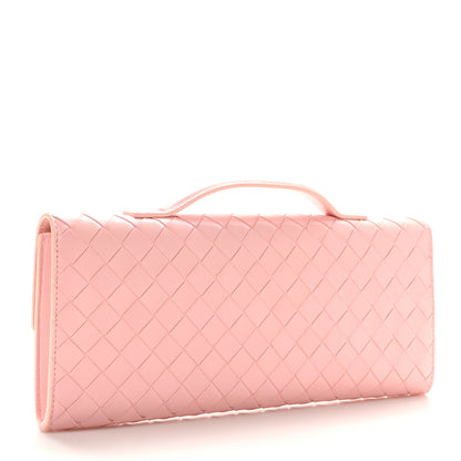 Bottega Veneta Nappa Intrecciato Long Andiamo Top Handle Clutch Rose 3 of 7