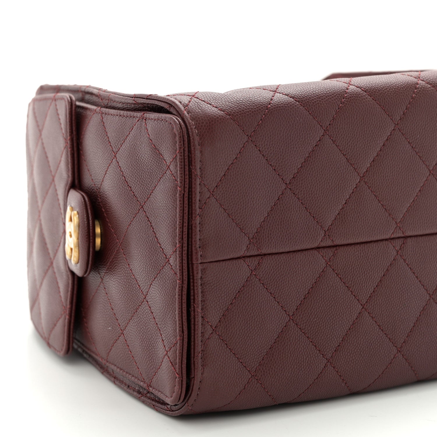 Chanel Caviar Quilted Small Chanel 25 Handbag Burgundy 9 of 10