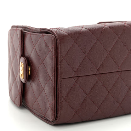 Chanel Caviar Quilted Small Chanel 25 Handbag Burgundy 9 of 10