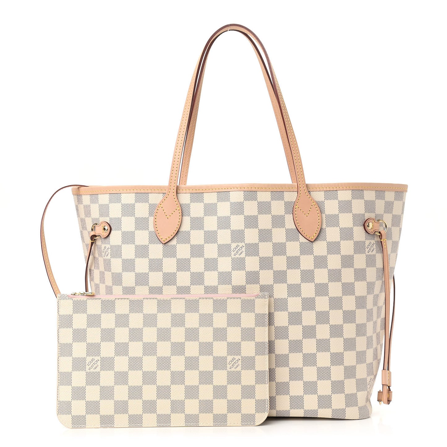 Damier Azur Neo Neverfull MM Rose Ballerine