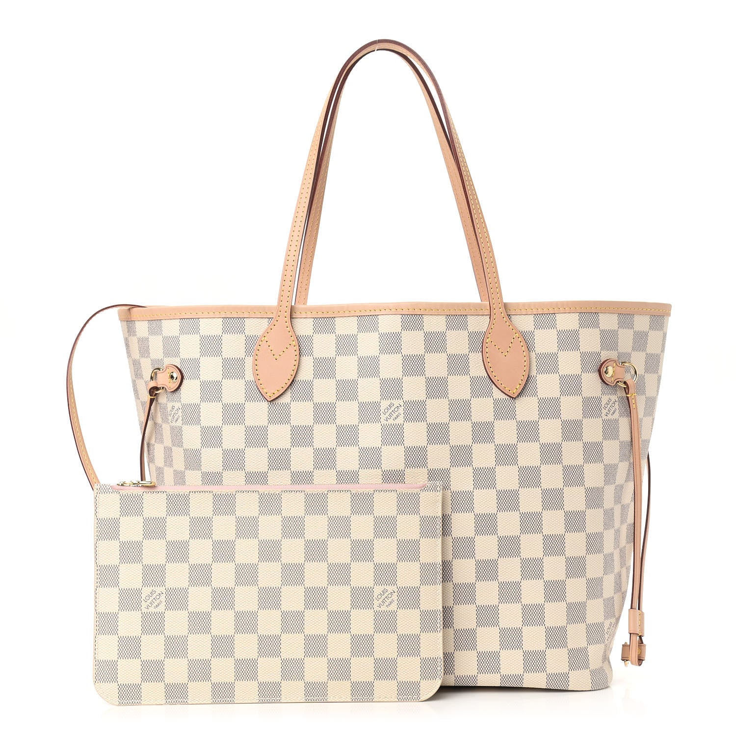 Louis Vuitton Damier Azur Neo Neverfull MM Rose Ballerine 1 of 10