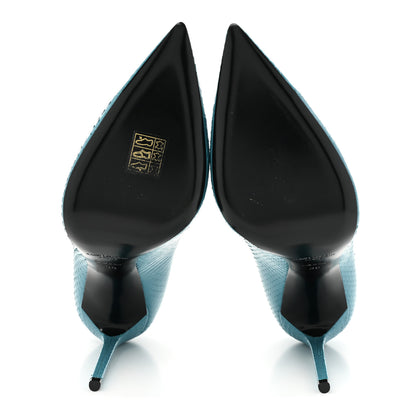 Saint Laurent Ayers Zoe 105 Pump 38 Water Marine 5 of 11