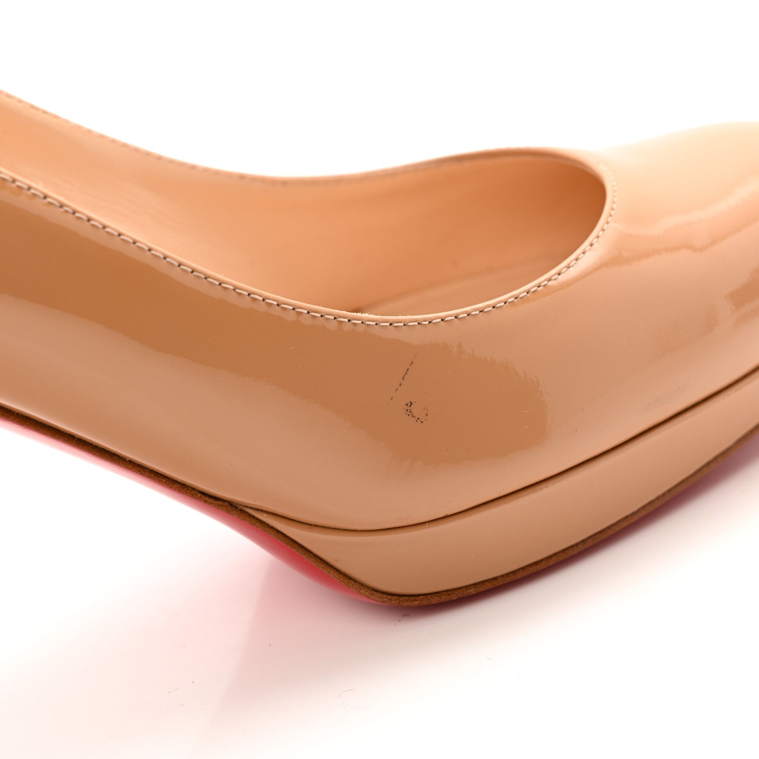 Christian Louboutin Patent New Simple 85 Pumps 37.5 Nude 1826707