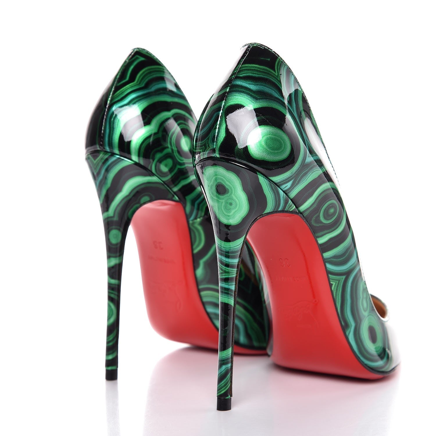 Christian Louboutin Patent Malachite So Kate 120 Pumps 36 Vert 4 of 9